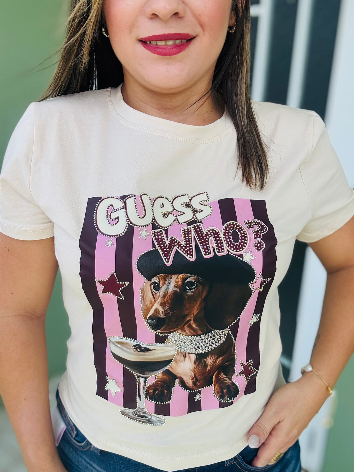 Tshirt Dog Crema