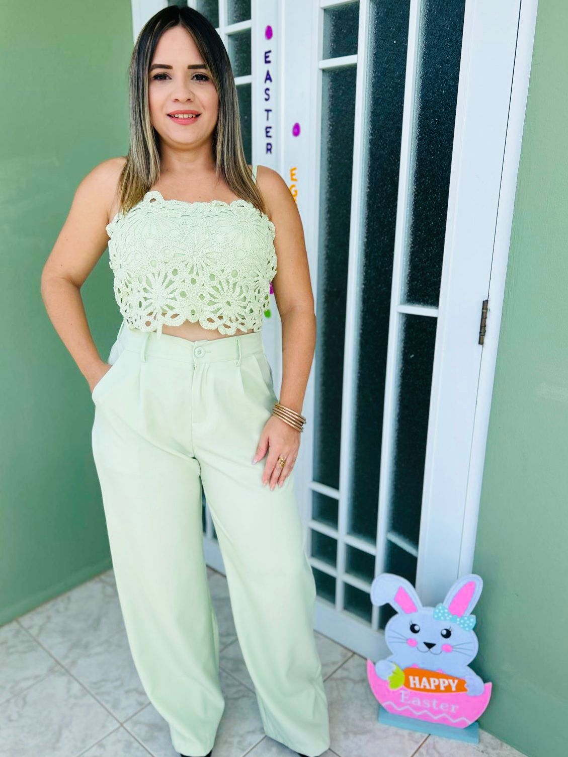 Set verde elegante