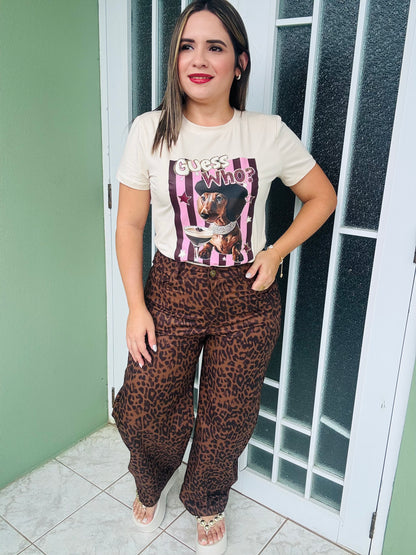 Jean Barrel Animal print