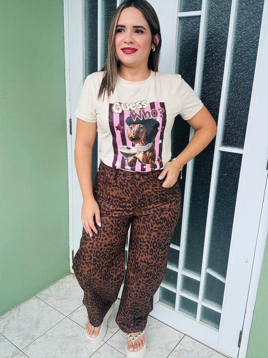 Jean Barrel Animal print