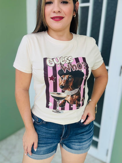 Tshirt Dog Crema
